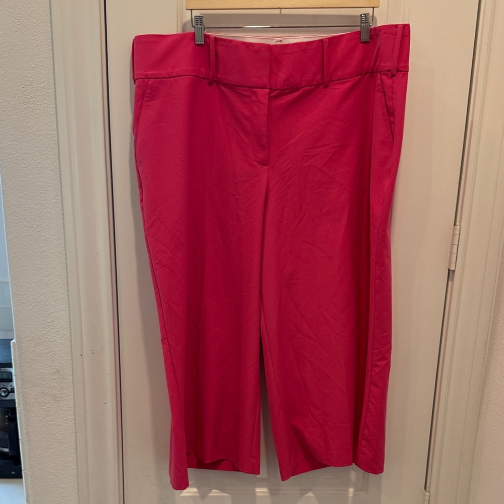Lane Bryant Vibrant Pink Ankle Pants - Picture 2 of 9